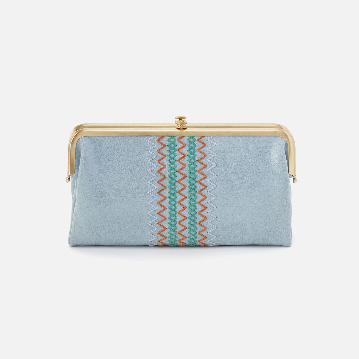 Lauren Clutch-Wallet In Buffed Leather - Sky | HOBO Top Pick