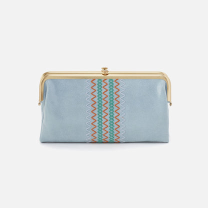 Lauren Clutch-Wallet In Buffed Leather - Sky | HOBO Top Pick