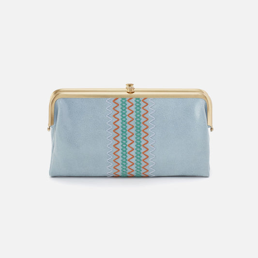 Lauren Clutch-Wallet In Buffed Leather - Sky | HOBO Top Pick