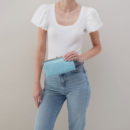 Lauren Clutch-Wallet In Polished Leather - Stratosphere | HOBO Essential