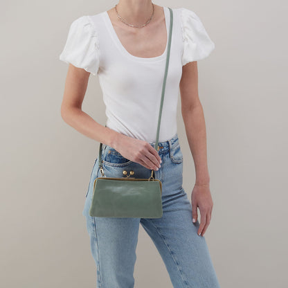 Lauren Frame Crossbody In Polished Leather - Jade | HOBO Hot Sale