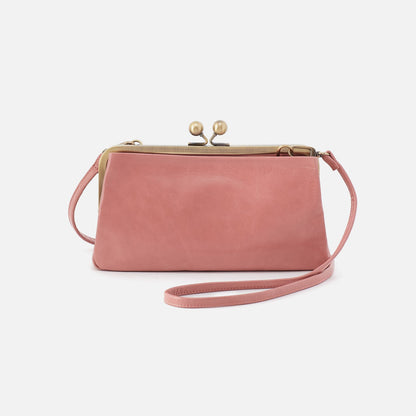 Lauren Frame Crossbody In Polished Leather - Rose | HOBO Latest