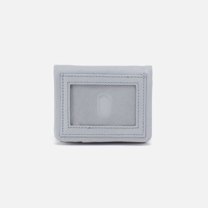 Lumen Mini Wallet In Pebbled Leather - Blue Pearl | HOBO Exclusive