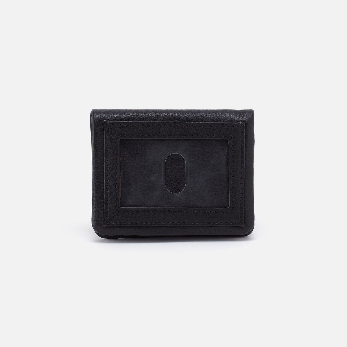 Lumen Mini Wallet In Pebbled Leather - Black | HOBO Classic