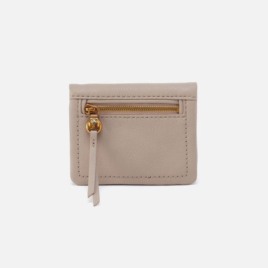 Lumen Mini Wallet In Pebbled Leather - Taupe | HOBO Featured