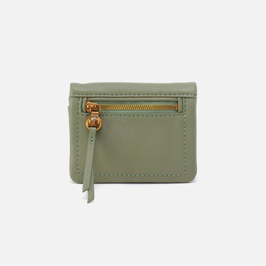 Lumen Mini Wallet In Pebbled Leather - Watercress | HOBO Popular