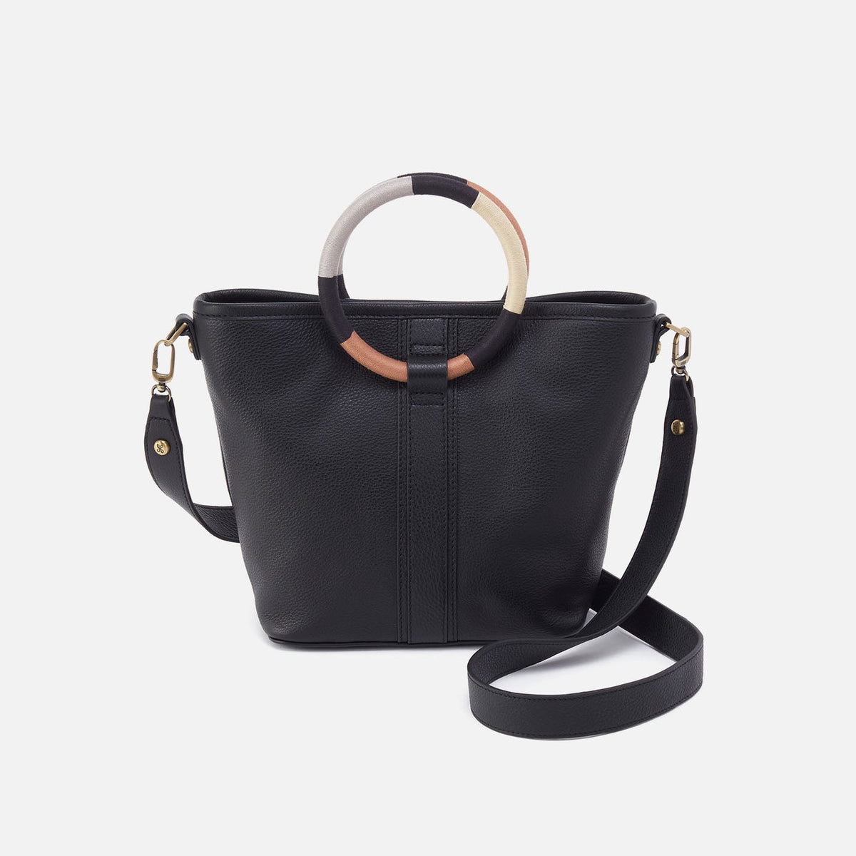 Luna Small Tote In Pebbled Leather - Black | HOBO Everyday