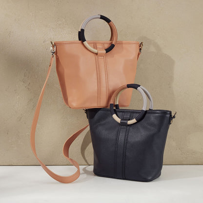 Luna Small Tote In Pebbled Leather - Black | HOBO Everyday