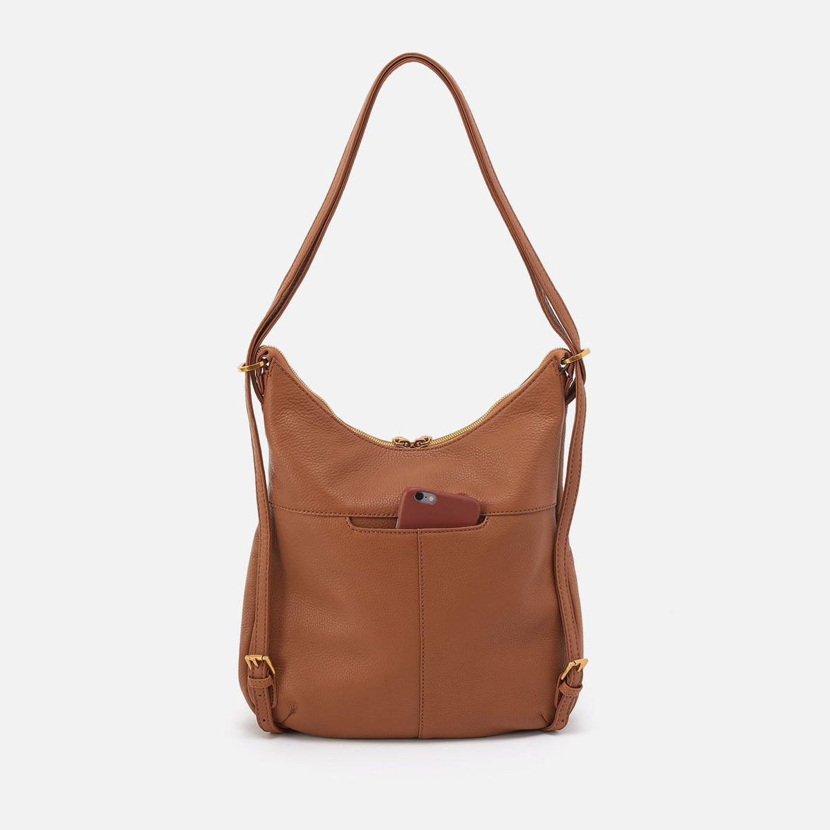 Merrin Convertible Backpack In Pebbled Leather - Warm Honey | HOBO Special Offer