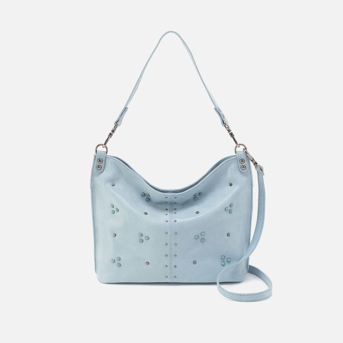 Pier Shoulder Bag In Buffed Leather - Sky | HOBO Sale