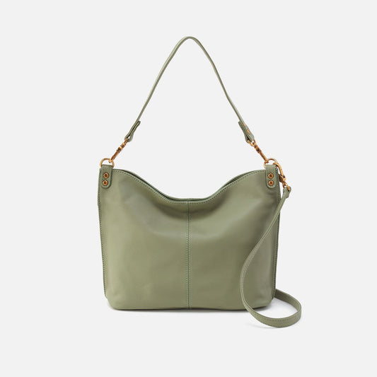 Pier Shoulder Bag In Pebbled Leather - Watercress | HOBO Deals
