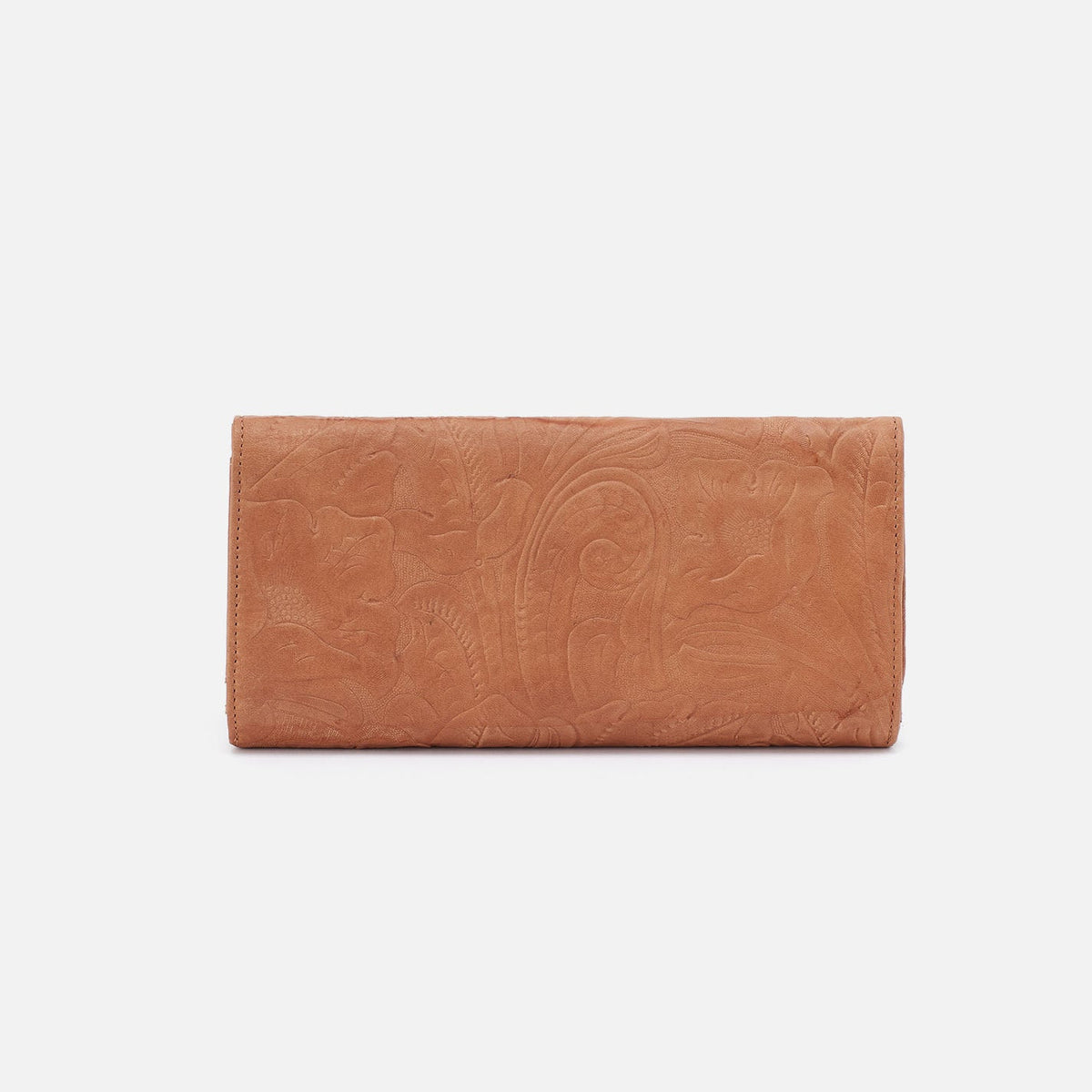 Rachel Continental Wallet In Tooled Embossed Leather - Saddle Tooled Emboss | HOBO Customer Favorite