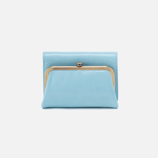 Robin Compact Wallet In Polished Leather - Stratosphere | HOBO New