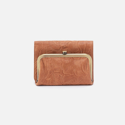 Robin Compact Wallet In Tooled Embossed Leather - Saddle Tooled Emboss | HOBO Latest