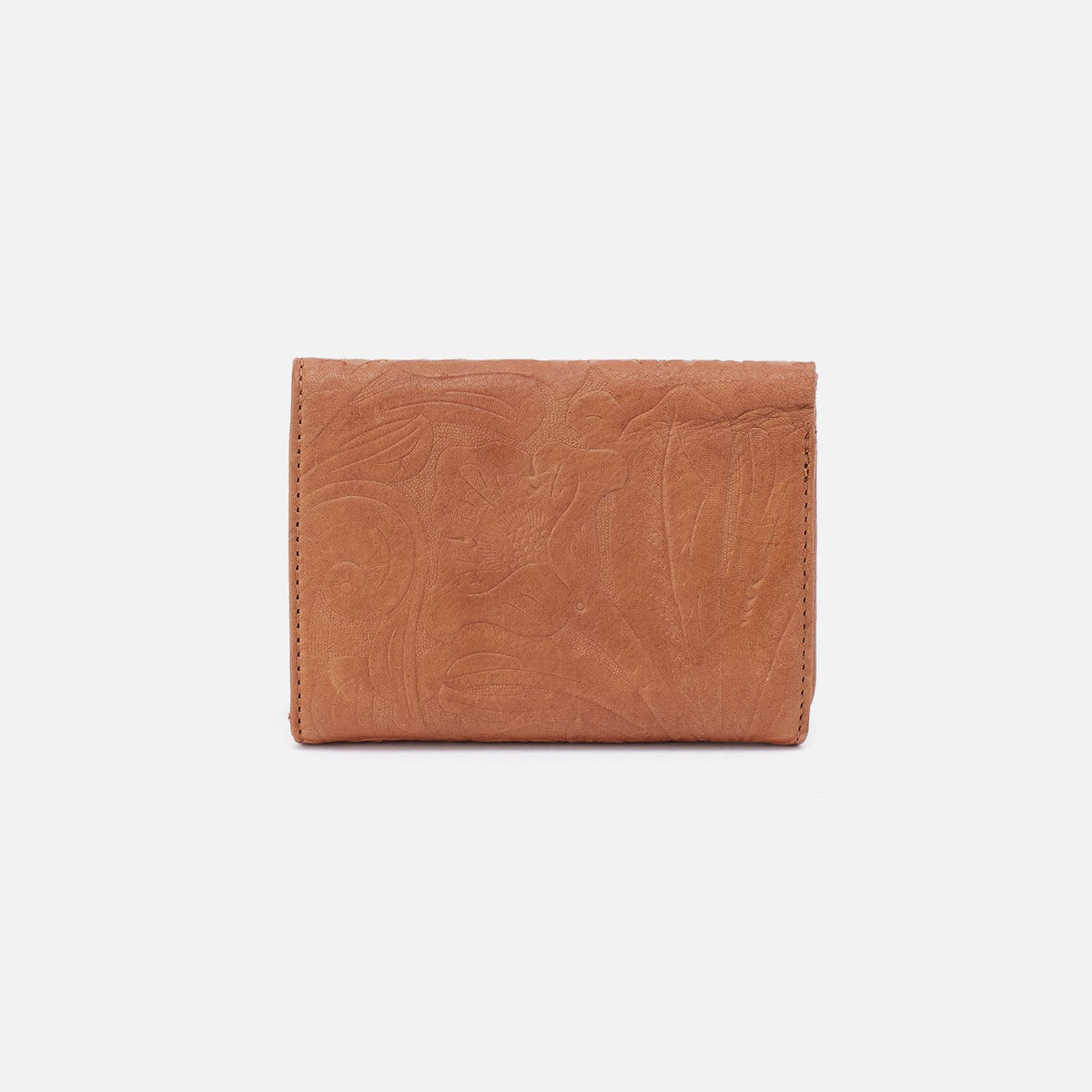 Robin Compact Wallet In Tooled Embossed Leather - Saddle Tooled Emboss | HOBO Latest