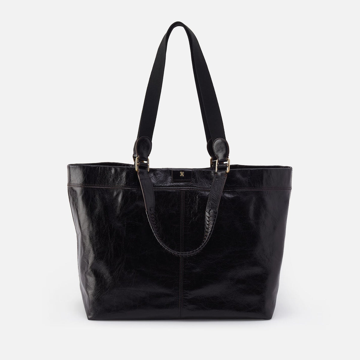 Romy Max Tote In Polished Leather - Black | HOBO Special Offer