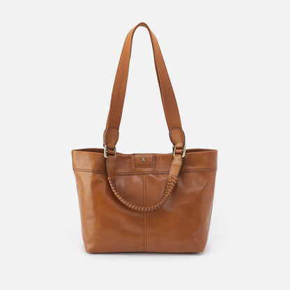 Romy Medium Tote In Polished Leather - Truffle | HOBO Smart Buy