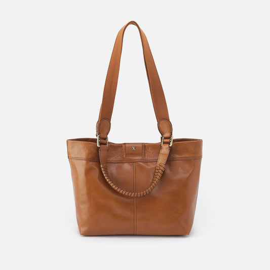 Romy Medium Tote In Polished Leather - Truffle | HOBO Smart Buy