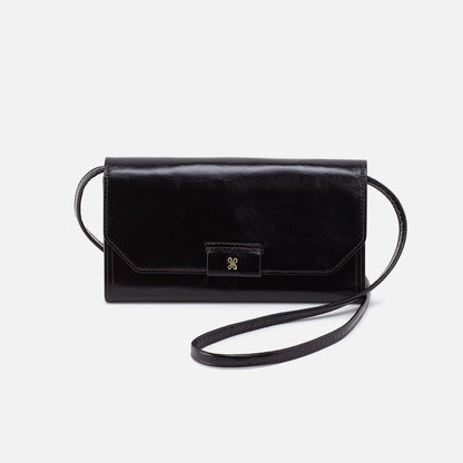 Romy Wallet Crossbody In Polished Leather - Black | HOBO Recommended