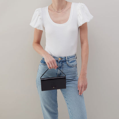 Romy Wallet Crossbody In Polished Leather - Black | HOBO Recommended