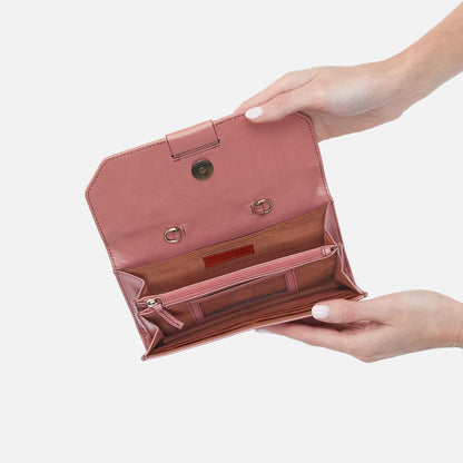 Romy Wallet Crossbody In Polished Leather - Rose | HOBO Great Value