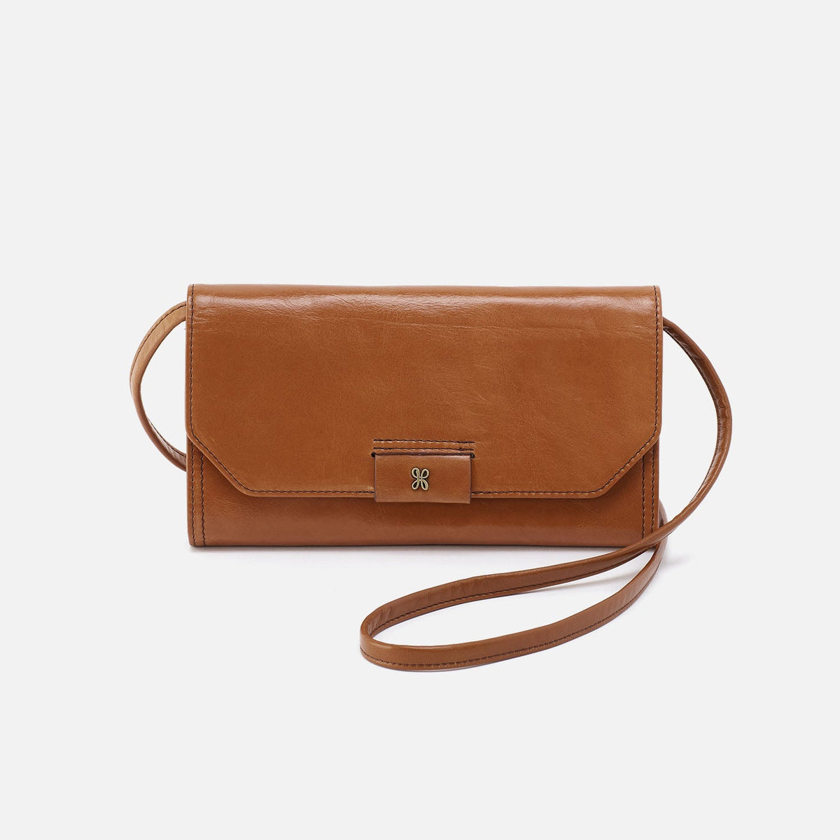 Romy Wallet Crossbody In Polished Leather - Truffle | HOBO Top Pick