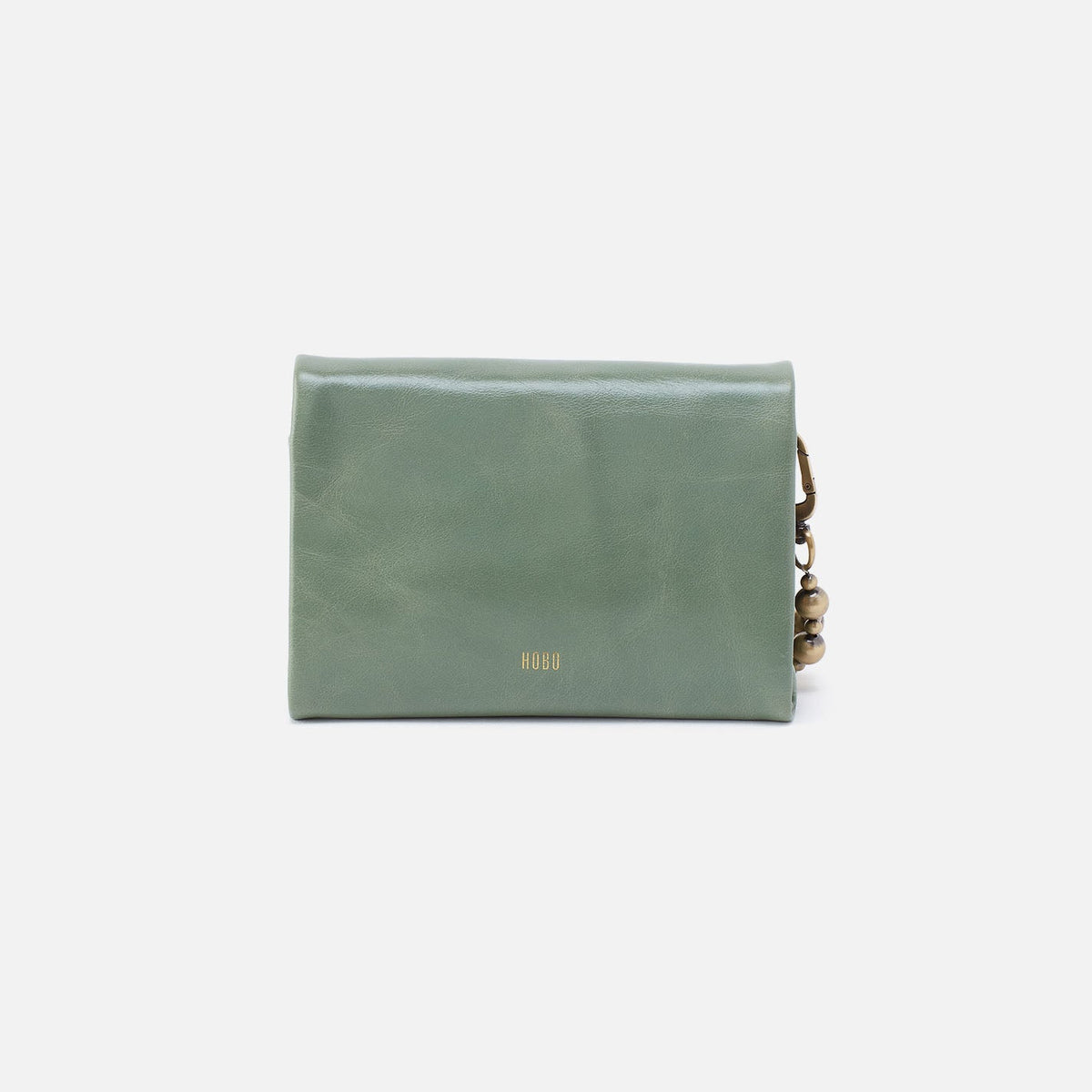Ross Bead Wristlet In Polished Leather - Jade | HOBO Premium