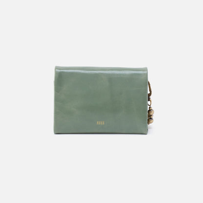 Ross Bead Wristlet In Polished Leather - Jade | HOBO Premium
