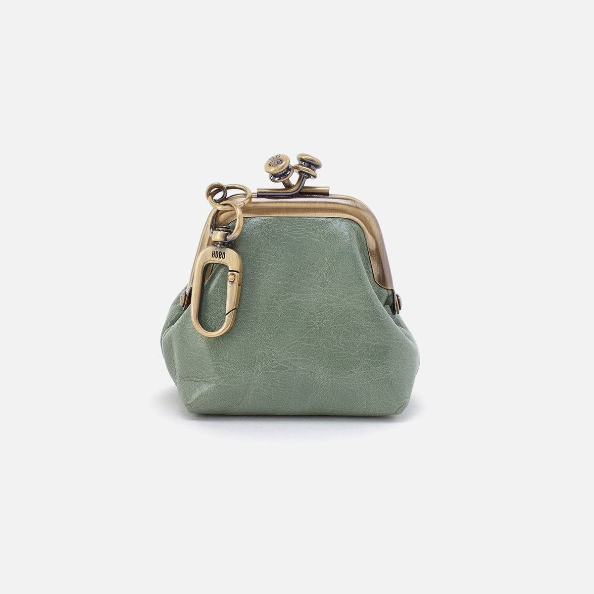 Run Frame Pouch In Polished Leather - Jade | HOBO Value