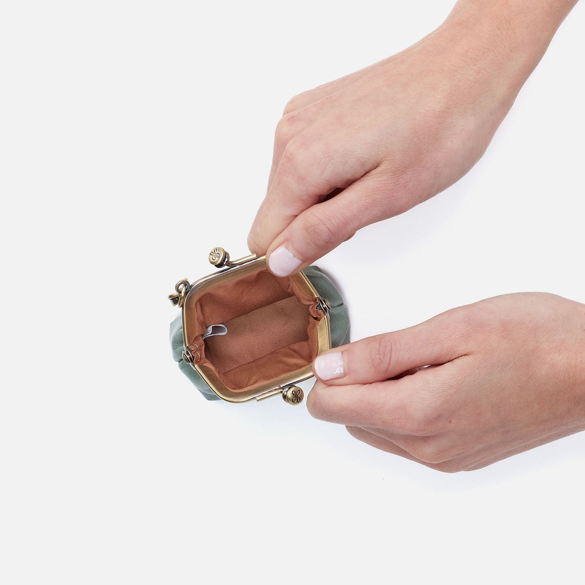 Run Frame Pouch In Polished Leather - Jade | HOBO Value