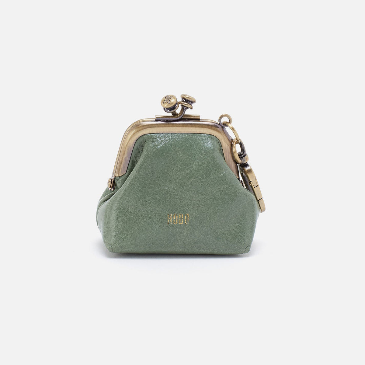 Run Frame Pouch In Polished Leather - Jade | HOBO Value