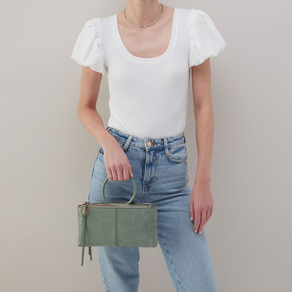 Sable Crossbody In Polished Leather - Jade | HOBO Hot Sale