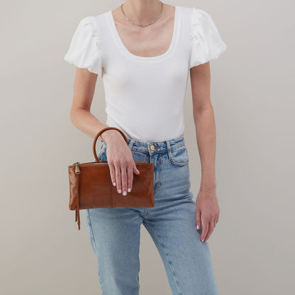 Sable Crossbody In Polished Leather - Truffle | HOBO Sale