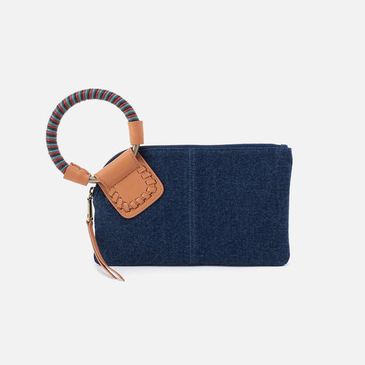 Sable Wristlet In Denim Fabric - Dark Denim | HOBO Sale