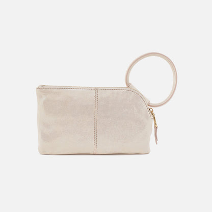 Sable Wristlet In Metallic Leather - Sand Shimmer | HOBO Value