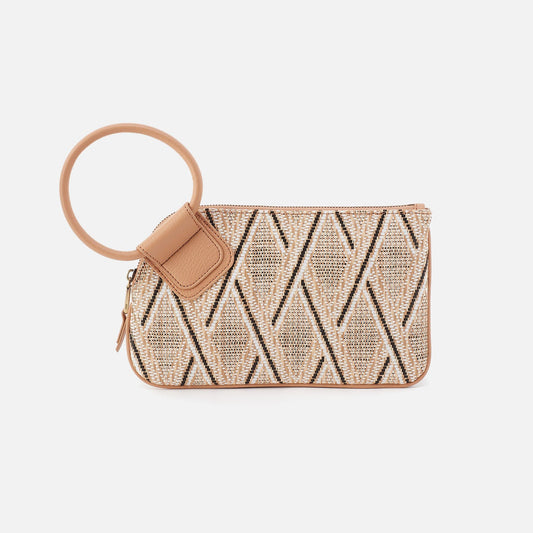 Sable Wristlet In Multi Weave With Leather Trim - Cream Raffia | HOBO Trending