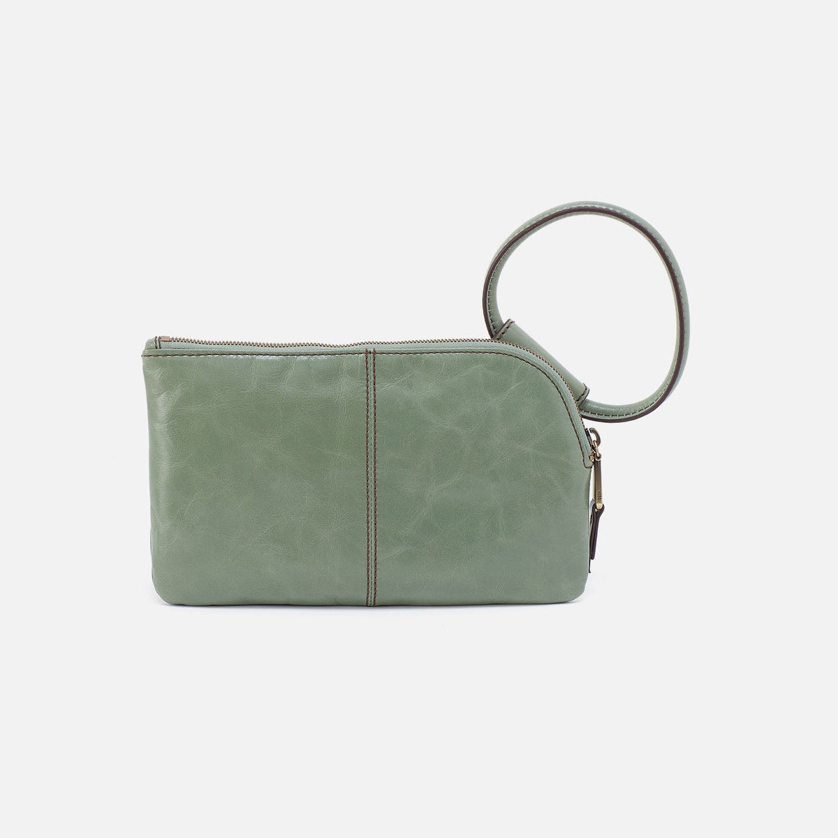 Sable Wristlet In Polished Leather - Jade | HOBO New