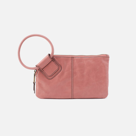 Sable Wristlet In Polished Leather - Rose | HOBO Best Price