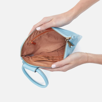 Sable Wristlet In Polished Leather - Stratosphere | HOBO Deals