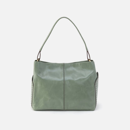 Seneca Shoulder Bag In Polished Leather - Jade | HOBO Special Offer