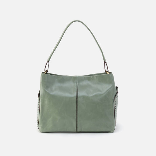 Seneca Shoulder Bag In Polished Leather - Jade | HOBO Special Offer