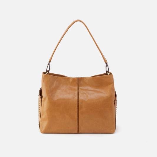 Seneca Shoulder Bag In Polished Leather - Natural | HOBO Special Offer