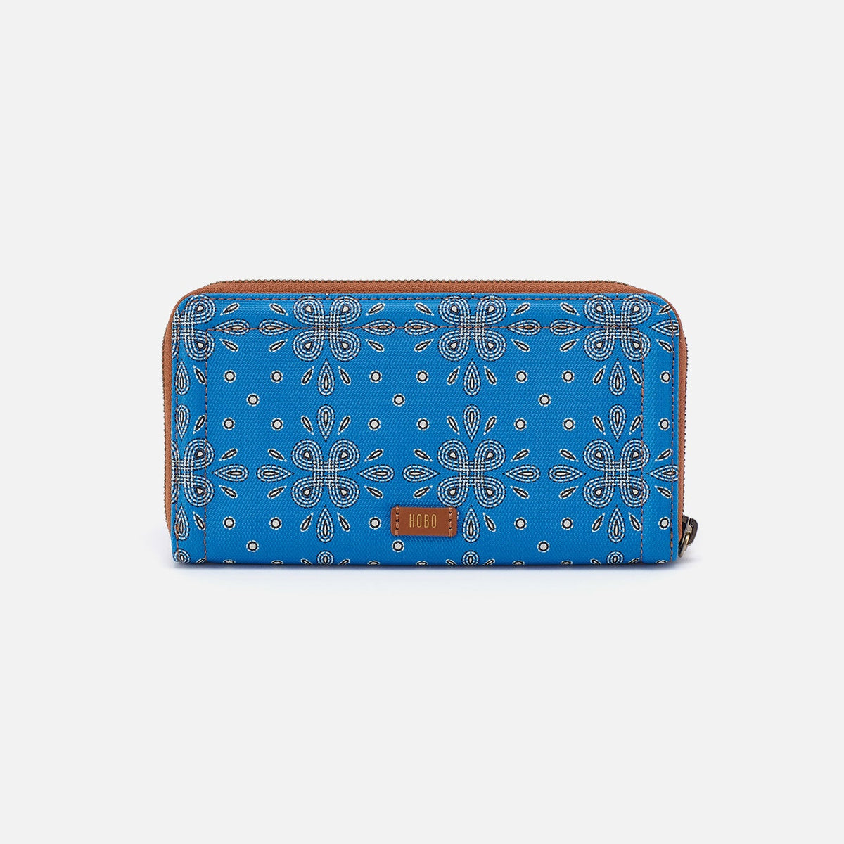 Soma Large Wallet In Coated Canvas - Blue Journey Bandana | HOBO Value