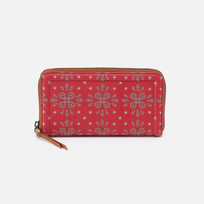 Soma Large Wallet In Coated Canvas - Red Journey Bandana | HOBO Recommended