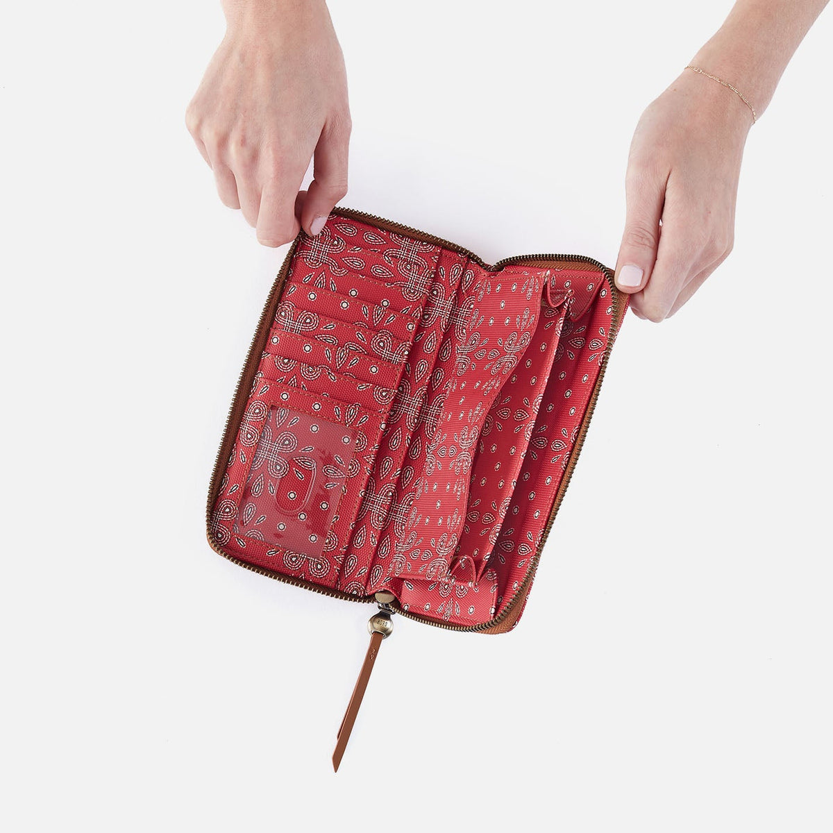 Soma Large Wallet In Coated Canvas - Red Journey Bandana | HOBO Recommended