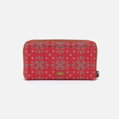Soma Large Wallet In Coated Canvas - Red Journey Bandana | HOBO Recommended