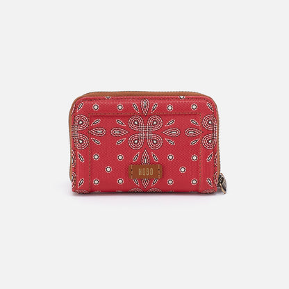 Soma Small Wallet In Coated Canvas - Red Journey Bandana | HOBO Great Value