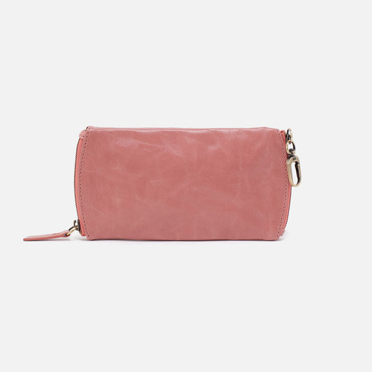 Spark Double Eyeglass Case In Polished Leather - Rose | HOBO Exclusive