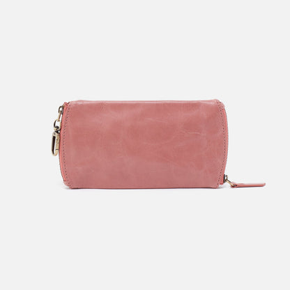 Spark Double Eyeglass Case In Polished Leather - Rose | HOBO Exclusive
