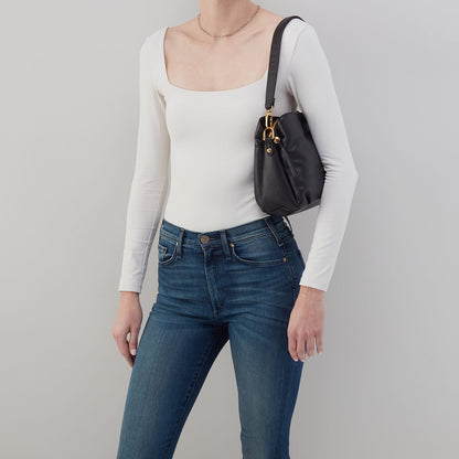 Starr Convertible Shoulder Bag in Pebbled Leather - Blue Pearl | HOBO Best Seller